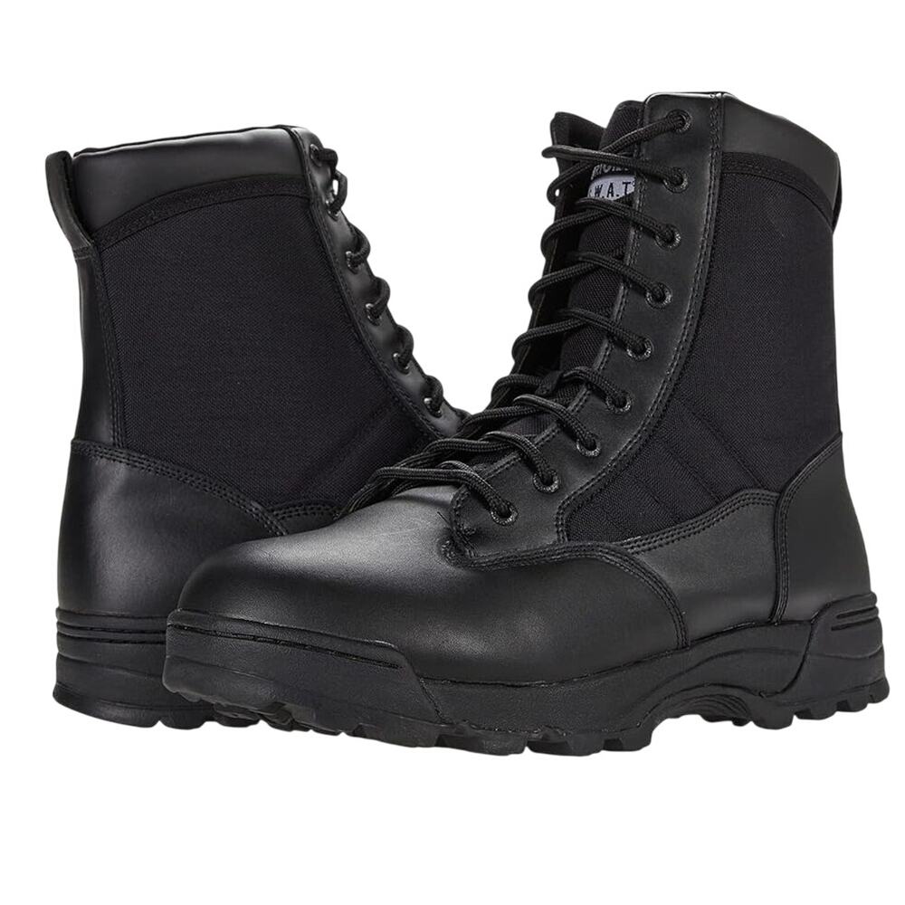 Original SWAT Mens Classic 9' Lace Up Boots US 6 EU 38 Black Leather EUC